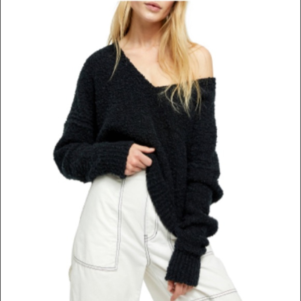 FREE PEOPLE Finders Keepers Sweater NWT XS & L Blk